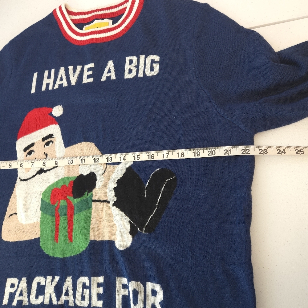 Tipsy Elves Men's Big Package Ugly Christmas Sweater - Picture 9 of 11